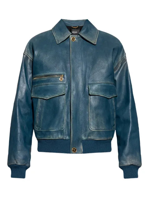 Versace - Pocket Zip Leather Jacket