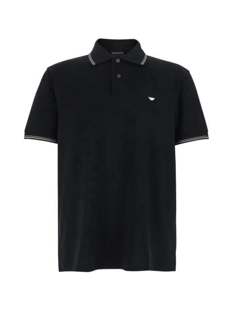 Emporio Armani - Embroidered Trim Polo Shirt