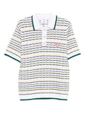 Casablanca - Striped-Pattern Knitted Polo Shirt