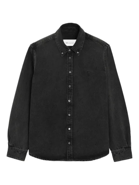 AMI Paris - Denim Cotton Ami De Coeur Shirt