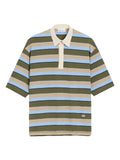 AMI Paris - Striped Cotton Ami Patch Polo