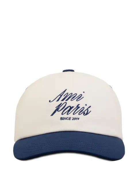 AMI Paris - Blue And White Bicolor Cotton Ami Paris Cap