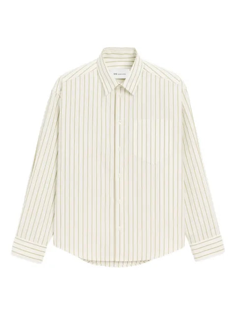 AMI Paris - Striped Cotton Ami De Coeur Boxy Shirt