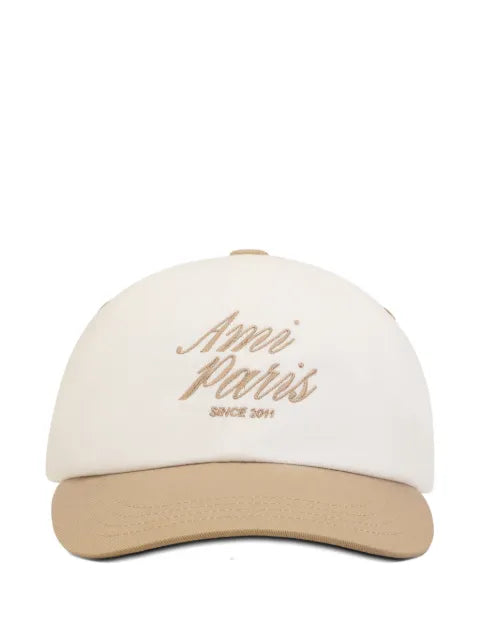 AMI Paris - And White Bicolor Cotton Ami Paris Cap