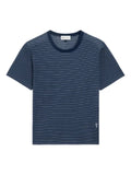 AMI Paris - Striped Cotton Ami De Coeur T-Shirt