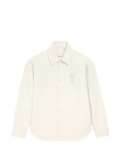 AMI Paris - Cotton Knitted Ami De Coeur Overshirt