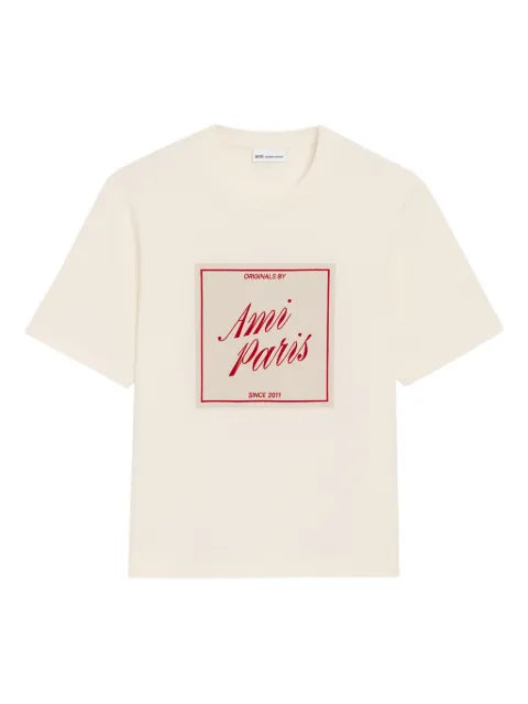 AMI Paris - Logo-Print Cotton T-Shirt