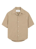 AMI Paris - Cotton Short Sleeve Camp Collar Wide Shirt