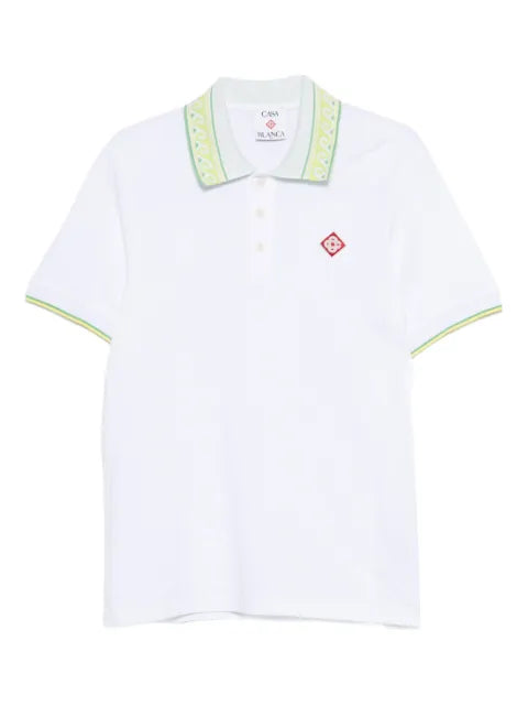Casablanca - Laurel Trim-Collar Polo Shirt