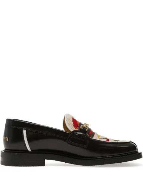 Filling Pieces - Embroidered Chain Loafers
