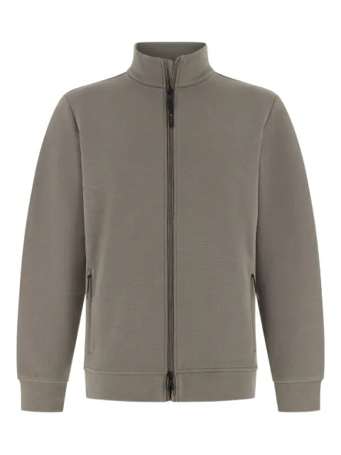 Boggi Milano - Zipped Sweatshirt In Cotton Blend Scuba Piquã©