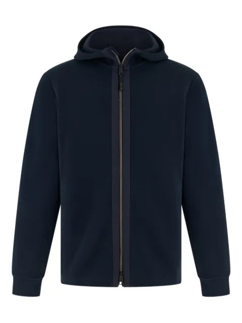 Boggi Milano - Full-Zip Sweatshirt In Lightweight Cotton Blend Scuba Piquã©