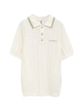 Casablanca - Textured Buttoned Polo Shirt