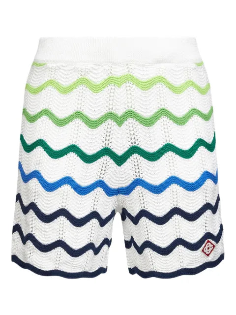 Casablanca - Elasticated Scalloped Knit Shorts