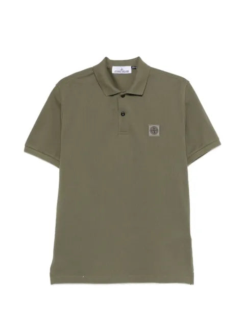 Stone Island - Button Logo-Patch Polo Shirt