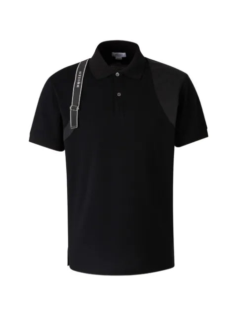 Alexander McQueen - Harness-Detail Panelled Polo Shirt