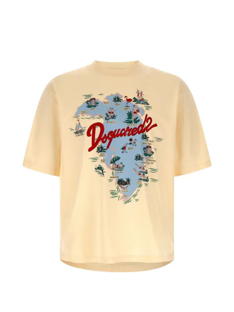 DSQUARED2 - Aloha-Print Loose-Fit T-Shirt