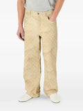 Marine Serre - Moon-Print Faded Jeans