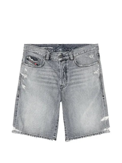 Diesel - Frayed-Hem Denim Shorts