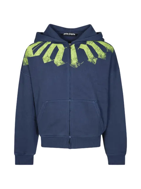 Palm Angels - Big Neck Logo-Print Zip-Up Hoodie