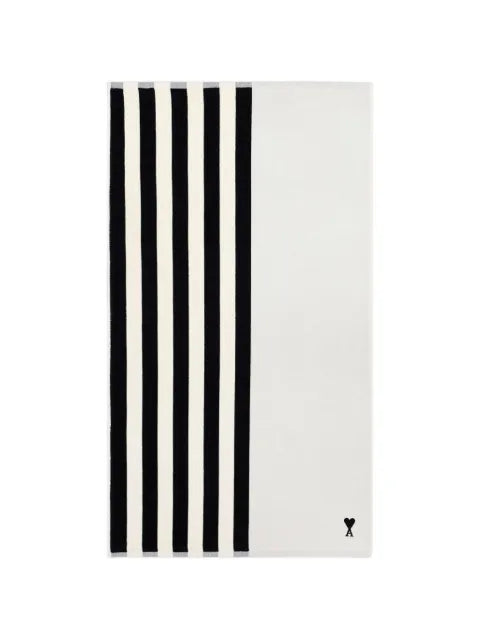 AMI Paris - Ami De Coeur Striped Beach Towel