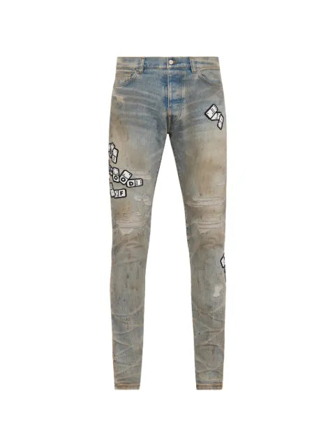 AMIRI - Domino Applique Skinny Jeans