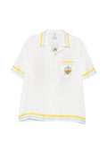 Casablanca - Tennis-Landscape Striped Silk Shirt