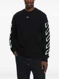 Off-White - Diagonal Arrow Fuzzy Crewneck Sweater