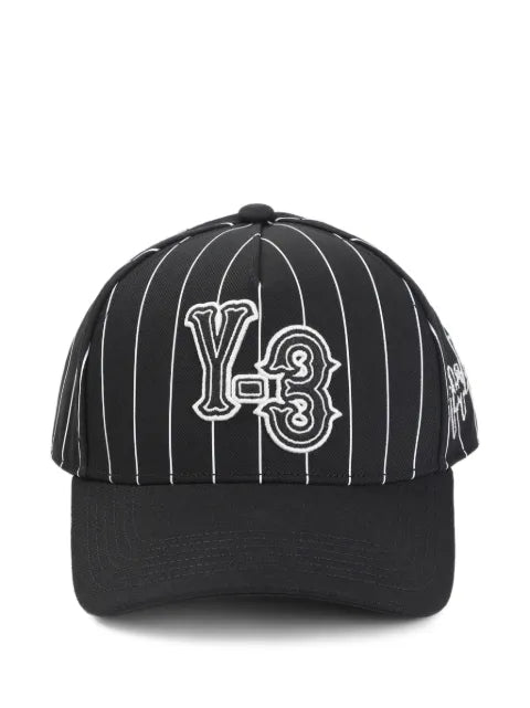 Y-3 - Logo-Appliquã© Pinstriped Cap