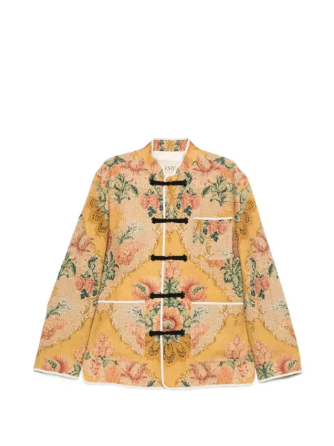 Valentino Garavani - Floral-Print Frog-Closure Jacket