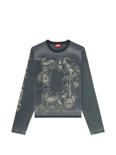 Diesel - Long-Sleeve T-Shirt With Graphic Motif