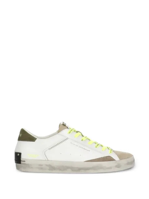 Crime London - Distressed Lace-Up Sneakers