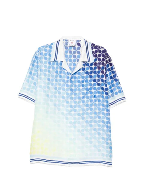 Casablanca - Tennis Tile Cuban Patterned Shirt