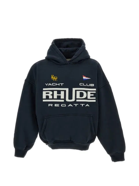 RHUDE - Regatta Club Logo-Print Hoodie