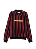 Martine Rose - Striped Zip Polo Shirt
