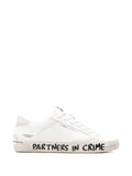 Crime London - Distressed Leather Sneakers