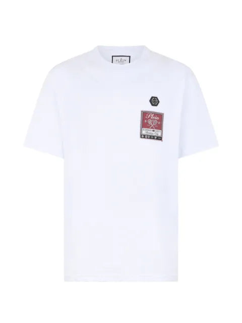 Philipp Plein - Round Neck T-Shirt Tennis Society Label