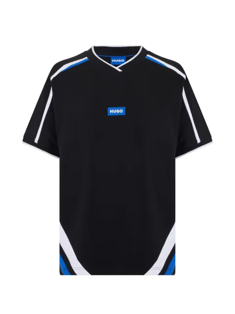 BOSS - Contrast-Detail T-Shirt In Stretch Cotton