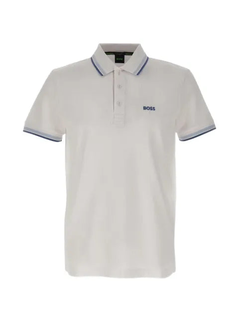 BOSS - Striped-Trim Pique Polo Shirt