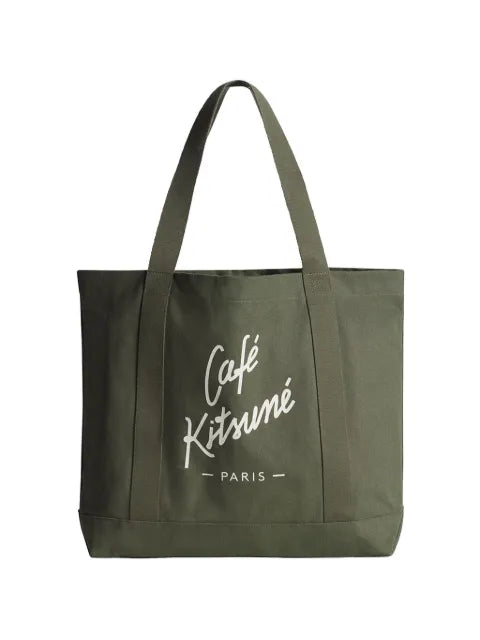 CAFÉ KITSUNÉ - Logo-Print Tote Bag