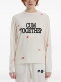 CARNE BOLLENTE - Cum Again? Slogan-Print Long-Sleeve T-Shirt