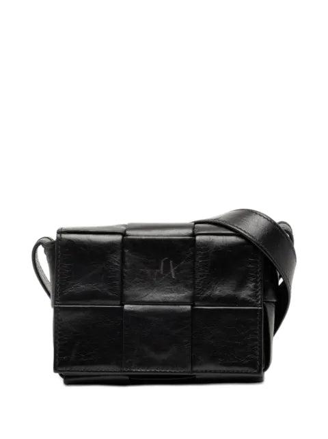 Bottega Veneta Pre-Owned - 2012-2026 Candy Paper Calfskin Intrecciato Cassette Crossbody Bag