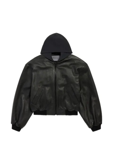 Balenciaga - Salon De Couture Leather Bomber Jacket