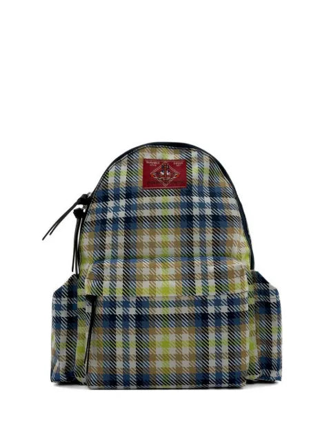 Vivienne Westwood - Medium George Check-Pattern Logo-Patch Backpack