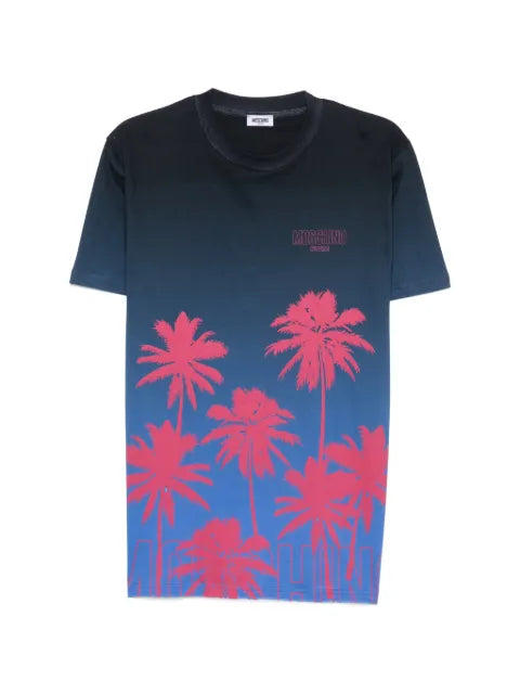 Moschino - Palm-Tree-Print Ombrã© T-Shirt
