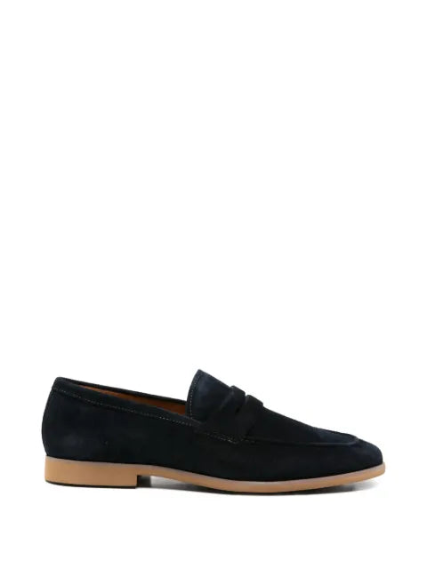 SERGIO MORETTI FIRENZE - Suede Penny Slot Loafers