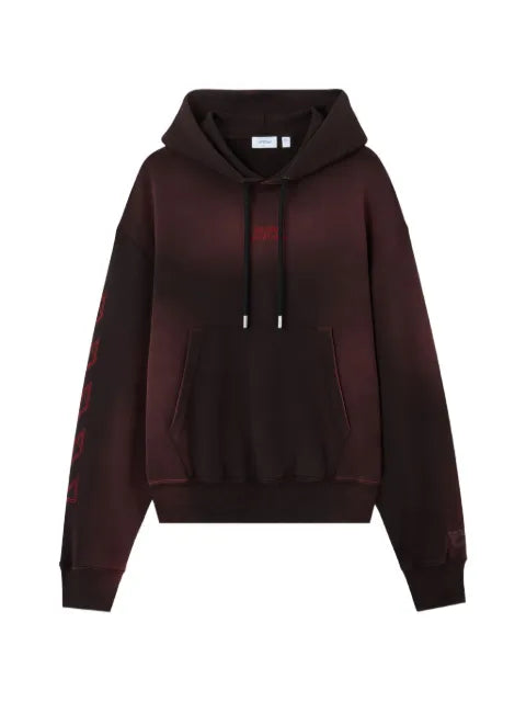 Off-White - X Ac Milan Logo-Embroidered Hoodie