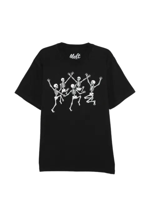 Melt - Skeleton-Print Crew Neck T-Shirt
