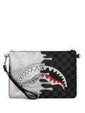 Sprayground - Spectre Crossover Mouth-Print Checkered Clutch Bag