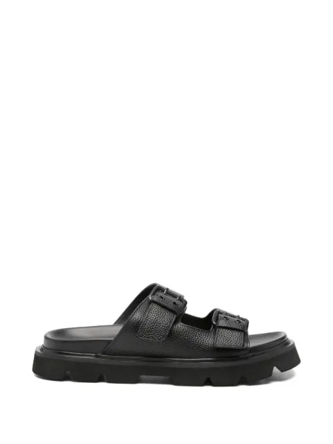 SERGIO MORETTI FIRENZE - Buckle-Fastening Pebble-Grain Sandals